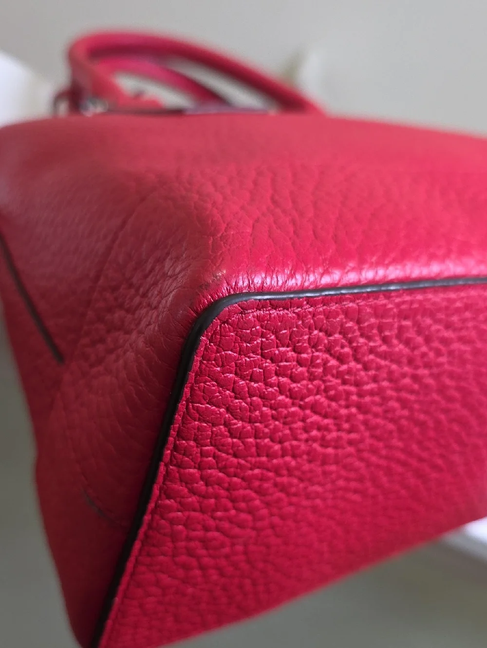 KATE SPADE SMALL RACHELLE Hot Chili Red Leather Bag BAY STREET EUC - Picture 10 of 16